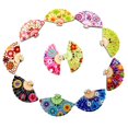 thumbnail image 6 of Pack Of 100 Mixed Color Printed Fan Shape Wooden Buttons With Hole DIY Craft Sewing Accessory, 6 of 7