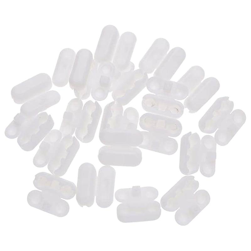 ZUARFY 20 Pcs White Plastic Curtain Chain Connector Roller Blinds Pull Cord Connector