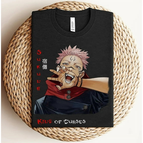 Jujutsu Kaisen Sukuna Shirt, Sukuna Mouth T-Shirt, Ryomen Sukuna Shirt, JJK Anime T-Shirt, Manga Shirt, Gift For Anime Lovers, Unisex Shirt, Black Color, Size S