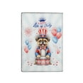 thumbnail image 2 of Happy 4th of July Patriotic Brussels Griffon Marching Band Uniform Balloons Fireworks Travel Passport Wallet Griff Dog Lover PU Leather Passport Holder Cover - 13009, 2 of 5