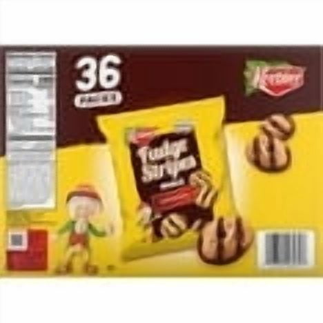 Keebler Mini Fudge Stripes Cookies, 2 oz., 36 Count with white bowl by OMA