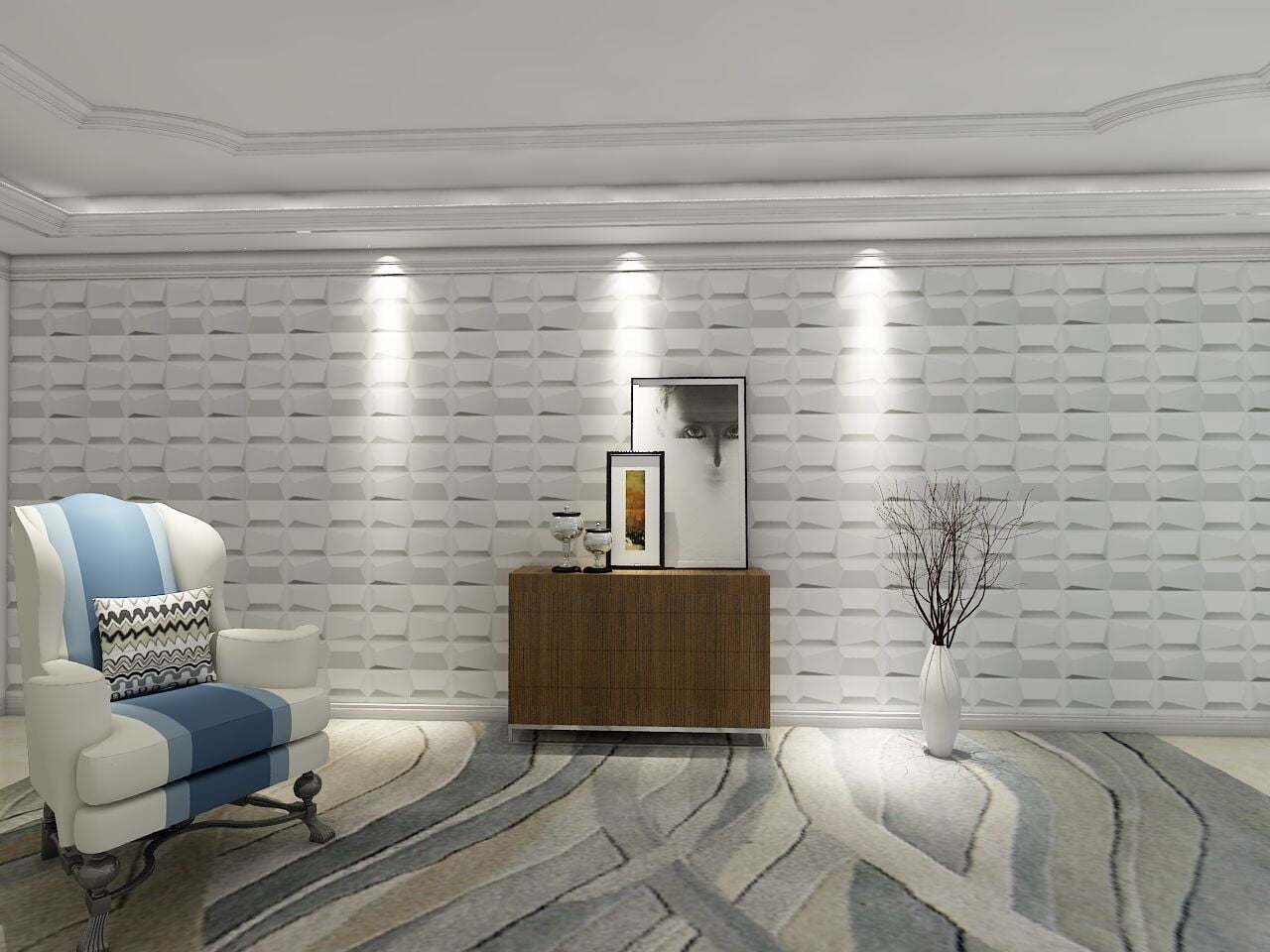 Art3d Brick Design 19.7 in. x 19.7 in. PVC 3D Wall Panel (12-Pack)