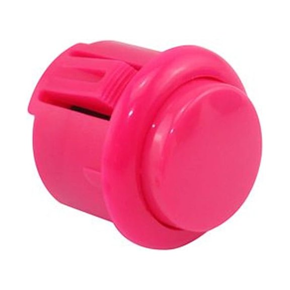 Speravity Hebilla de botón de Arcade de 24mm, reproductor de juegos mecánicos, microinterruptor, reparación sensible, fijación, repuesto de Herramientas eléctricas Rosado
