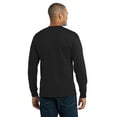 thumbnail image 4 of Port & Company PC55LS Mens Long Sleeve Core Blend Tees, Jet Black - 2XL, 4 of 6