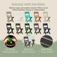 thumbnail image 6 of WestinTrends Malibu HDPE Outdoor Patio Modern Folding Dining Chair, Gray, 6 of 15