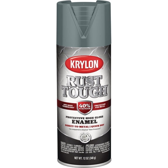 Krylon Krylon Rust Tough Alkyd Enamel Spray Paint 12 Oz., Machinery Gray