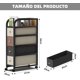 thumbnail image 3 of Cómoda Compacto Gran Capacidad de 4 Cajones Almacenamiento Organizador Cajonera de Estructura Estantes de Metal y 4 Cajones Unidades de Almacenaje de Tela No Tejida para Hogar y Oficina, 3 of 4