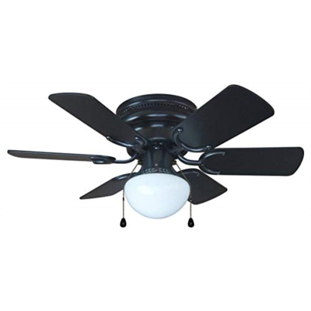 Hardware House 23-5389 Arcadia 30-Inch Black Flush Mount Ceiling Fan