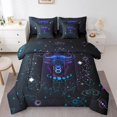 thumbnail image 1 of YST Taurus Celestial Bedding Set, King, 7-Piece Psychedelic Galaxy Comforter Set, Horoscope Moon Phase, 1 of 4