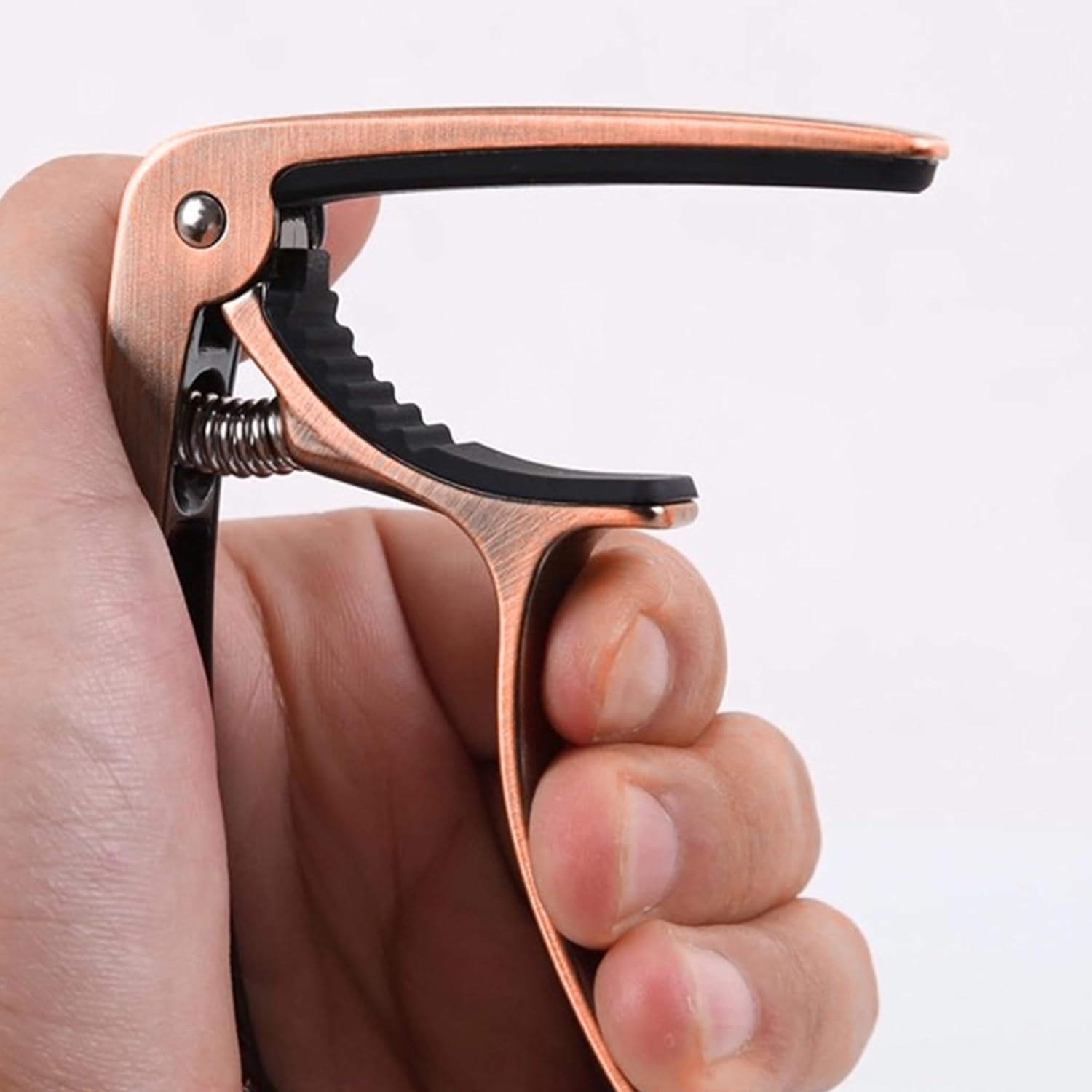 Guitar Capo Guitar Clip: Guitar Capo for Acoustic Guitar, Electric Guitars, Ukulele, Banjo, Mandolin, Bass, Acoustic Guitar Capo 6 String, Zinc Alloy Metal Guitar Clamp (Rose gold)