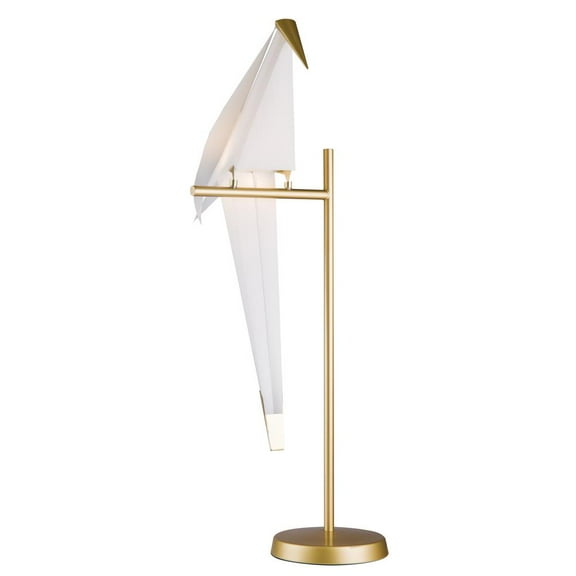 Bethel International LED Table Lamp Gold Metal & Acrylic