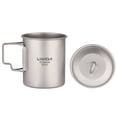 thumbnail image 2 of Taza de titanio Lixada 450ml / 550ml Taza de agua de titanio liviana con tapa Taza de café Taza Taza Lixada Taza de titanio, 2 of 7