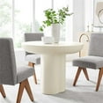 thumbnail image 2 of Pemberly Row Contemporary 40" Round Concrete Dining Table in White, 2 of 10