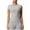 Gray, variant on Women's Crew Neck Short Sleeve Double - Layer Basic Slim Fit Going Out T-Shirt