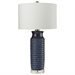 thumbnail image 2 of Wrapped Rope Ceramic Table Lamp in Navy Blue, 2 of 2