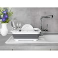 thumbnail image 6 of BPA Free Dish Drainer, Grey/White, Durable Construction, Pop-Up Design, Separate Silverware Slots, Easy To Clean, Collapsible Storage, 6 of 7