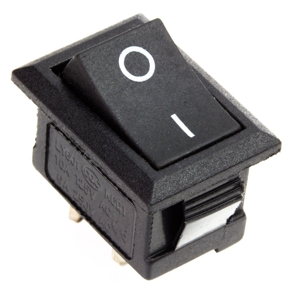 Rocker Switch 2 PIN ON-OFF SPST 125VAC/10A 250VAC/6A 21x15mm Black KCD1-101 2X/5X/10X - image 3 of 6