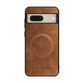 thumbnail image 2 of ELEHOLD PU Leather Case For Google Pixel 8 Slim Magnetic Shockproof Cover, [MagSafe Compatible], [Lens&Screen Protection], Drop protection Case - Brown, 2 of 11