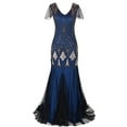 thumbnail image 1 of Robes d'Été pour Femmes 2023 Robes pour Femmes en Liquidation Robe à Sequins Vintage Grande Taille Banquet Robe de Mariage Européenne et Américaine Manches Courtes Col Rond, 1 of 2