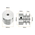 thumbnail image 2 of V-Type Pulley 6mm Bore 30mm Outer Dia Double Groove Aluminum Alloy for 6mm PU Round Belt with Installations, 2 of 5