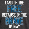 thumbnail image 3 of CafePress - Land Of The Free US Navy Dark T Shirt - Men's Classic Graphic Cotton T-Shirt, 3 of 4