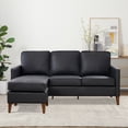 thumbnail image 3 of Bonzy Home Sectional Sofa Couch, L Shaped Couch Sofa with Reversible Chaise, Faux Leather Lounge Sofa for Living Room Apartment Small Space, 3 of 7