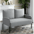 thumbnail image 2 of BSHTI Linen Blend Upholstery Loveseat Couch,2 Seating,Metal Frame,High-density Fam Seat Loveseat,Well in Apartments or Rooms with Limited Space(Light Gray), 2 of 17