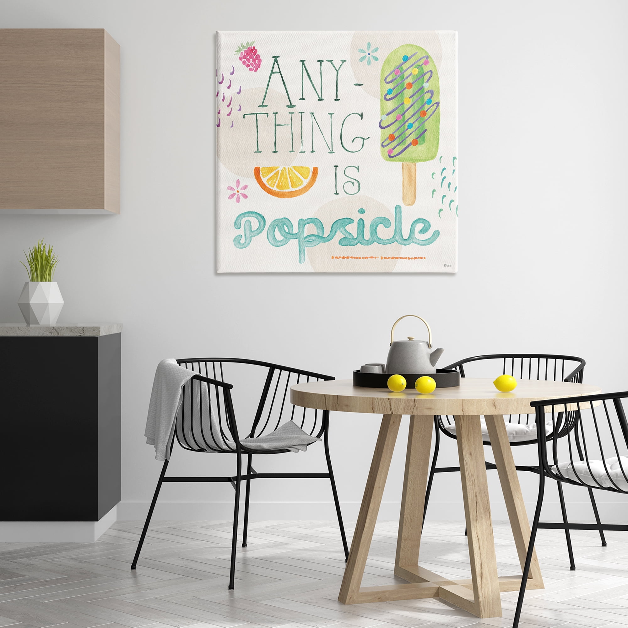 Stupell Industries Anything Is Popsicle Food & Beverage Painting Wrapped Canvas Art Print Wall Art, 36 x 36