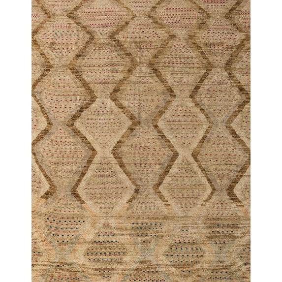 Ahgly Company Machine Washable Indoor Rectangle Abstract Light Brown Area Rugs, 3' x 5'