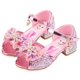 thumbnail image 1 of Sandalias de Disney para niñas, zapatos de princesa Elsa Frozen 2, zapatos de cristal para niñas pequeñas, zapatos de tacón alto para niños, zapatos de princesa para pasarela, plantilla de 20,6 CM Gao Jinjia LED, 1 of 2