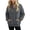 Dark Gray, variant on Womens Corduroy Shirts Casual Long Sleeve Tops Stand Neck Button Up Blouses Solid Tunic Fall Pullover with Pocket Khaki M