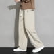 thumbnail image 2 of Pantalones de chándal casuales de pierna ancha y recta para hombre, cómodos pantalones de poliéster para estar por casa, 2 of 3