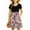 Purple Flower, variant on Women's Midi A-Line Dress – Short Sleeve Casual Summer Dress with Pockets, Flowy Floral Sundresses for Women 2025