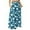 Light Blue, variant on WTOBBY Women's Flowy Bohemian Floral Maxi Skirt Casual Summer Beach Long Skirt Elastic Waist Lightweight Tiered Pleated Skirt with Side Slit and Drawstring Waist,Brown L