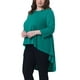thumbnail image 4 of Blusa de mujer de talla grande Agnes Orinda para el Día de San Patricio, dobladillo alto-bajo, cuello redondo, manga 3/4, top curvy, camiseta casual 1X verde, 4 of 6
