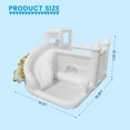 thumbnail image 3 of Relunch 16FT Commercial PVC White Bounce House Castle for Adult Kids Party with Widened Curved Slide & Big Ball Pit 16x14x10.5ft, 3 of 9