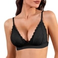 thumbnail image 1 of Wireless Bra For Women, Comfortable Lace Bralette with Breathable Fabric, Removable Padding and Wide Side Bands for Full Coverage and Support, 1 of 6