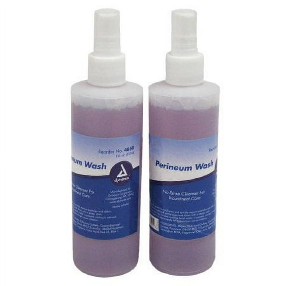 Dynarex Perineal Wash Liquid 8 oz. Pump Bottle Mild Scent, 4850 - Case of 48