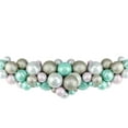 thumbnail image 2 of 28" Pink and Seafoam Green Shatterproof Glittered Ball Artificial Christmas Swag - Unlit, 2 of 3