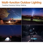 Rechargeable Spotlight, 1000,000 -Lumen Spot Lights Hand held Large Flashlight Handheld Spotlight Lightweight and Super Bright Flashlight (Aluminium_Alloy Black)