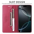 thumbnail image 4 of Leather For Google Pixel 10a 6.3-inch Case , RFID Blocking,Flip Color blocking Wallet Leather Case With Cash Holder Magnetic Closure Shockproof Kickstand Protective Phone Cases Cover,Red, 4 of 10