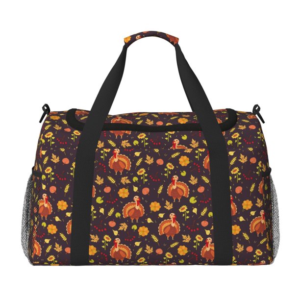 Disketp Turkey Bird Bolsa de Viaje Tipo Duffle, Bolso de Mano para Fin de Semana para Mujer, Bolsa de Gimnasio Ligera para Hombre, Esencial para Viajes