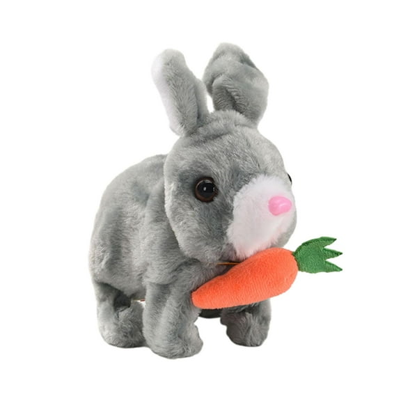 Interactive Electronic Pet Stuffed Animals with Sound Figures Walking Toy Plush Toys for Kids Toys Bedtime Friend Boys Girls gray