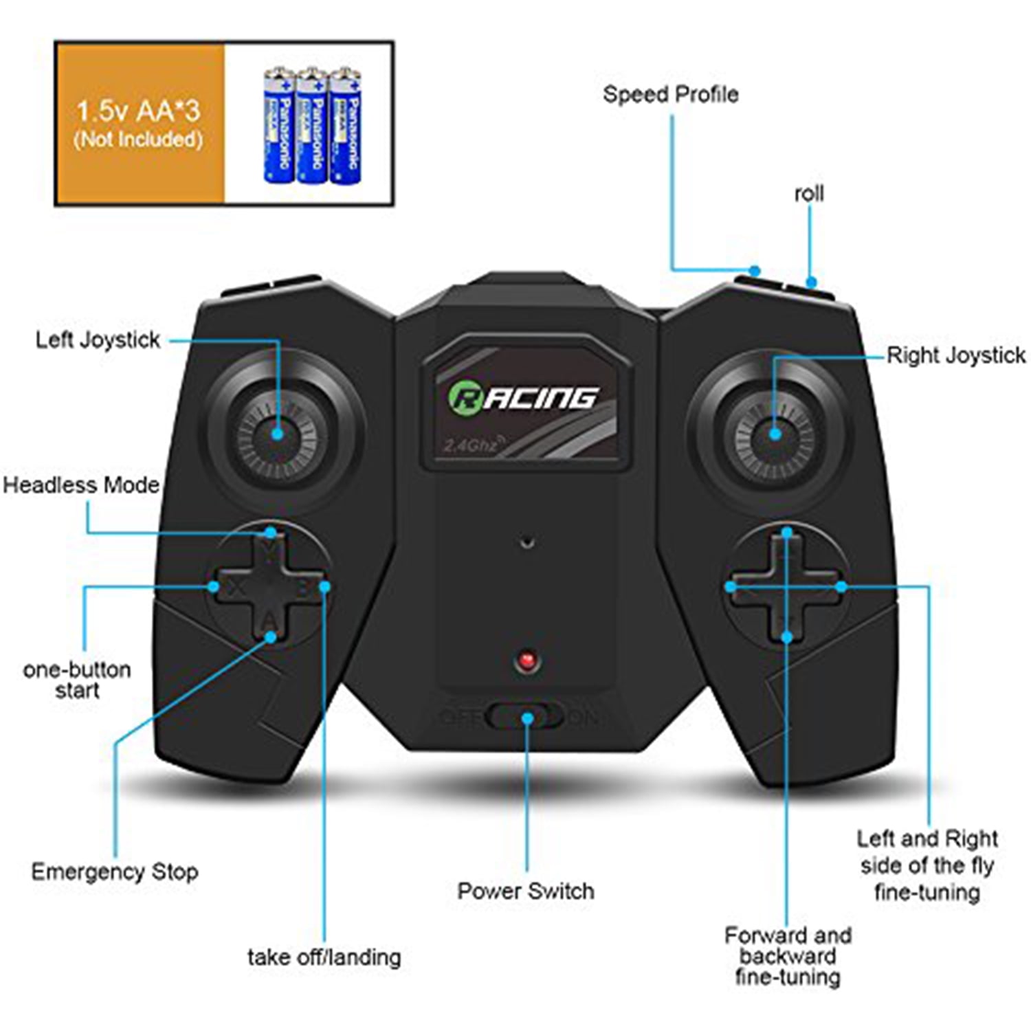 rolytoy quadcopter car