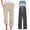 Style6-Khaki linen pants women, variant on Mceream Capris Pants for Women with Pockets Summer Baggy Comfy Cotton Linen Straight Wide Leg Pants Solid Elastic Waist Drawstring Cropped Capris with Pockets Khaki XXXL
