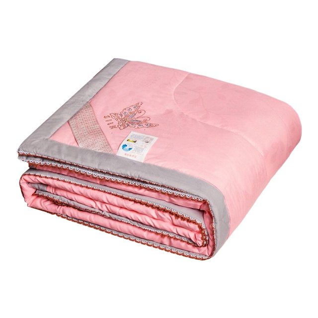 Matsuzay Edredón de aire acondicionado de verano, manta acolchada fina de algodón lavable, doméstico, cama de Color sólido, sofá, Juegos de cama rosa gris