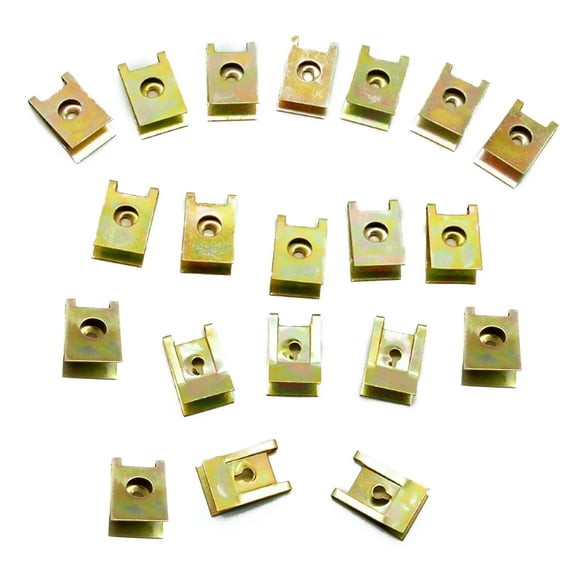 20* U-Type Clips Car Body Door Fender Panel Fastener U Type Nuts Gasket Clips Accessory