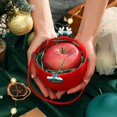thumbnail image 2 of Kearding Caja de almacenamiento de Feliz Nochebuena con asa, caja de embalaje de regalo, paquete de decoración de recuerdo de dulces de fiesta Kits de decoración para fiestas, 2 of 6
