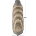 thumbnail image 3 of DecMode 24" Handmade Braided Brown Seagrass Vase with Layered Gray Paneling, 3 of 8