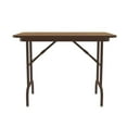 thumbnail image 3 of Correll CF 24" x 36" Metal Keyboard-Height Folding Table in Medium Oak, 3 of 8